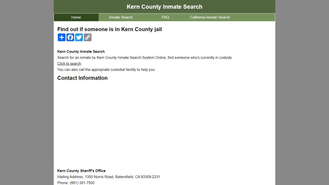 Kern County Inmate Search